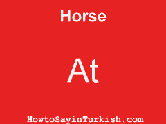 [ Horse in Turkish is At ]