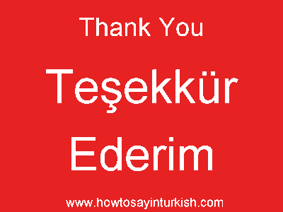 [ Thank you in Turkish is teşekkür ederim ]