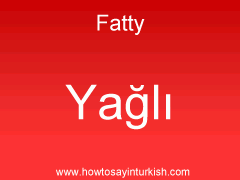 [ Fatty in Turkish is Yağlı ]