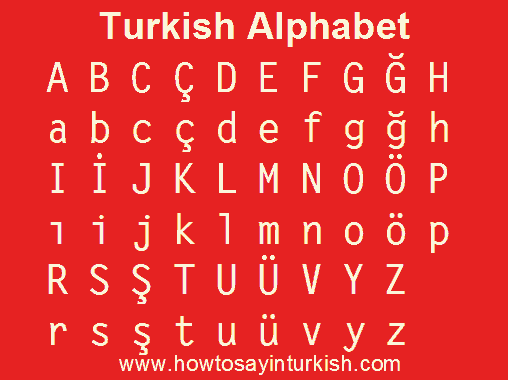 [ Turkish alphabet ]