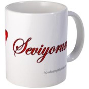 [Mug that says 'Seni seviyorum - I love you' on it ]