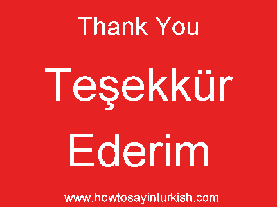 How Do You Say "Hello" And "Thank You" In Turkish? : How To Say In Turkish